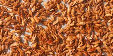 seasoned roasted pumpkin seeds with flaky sea salt