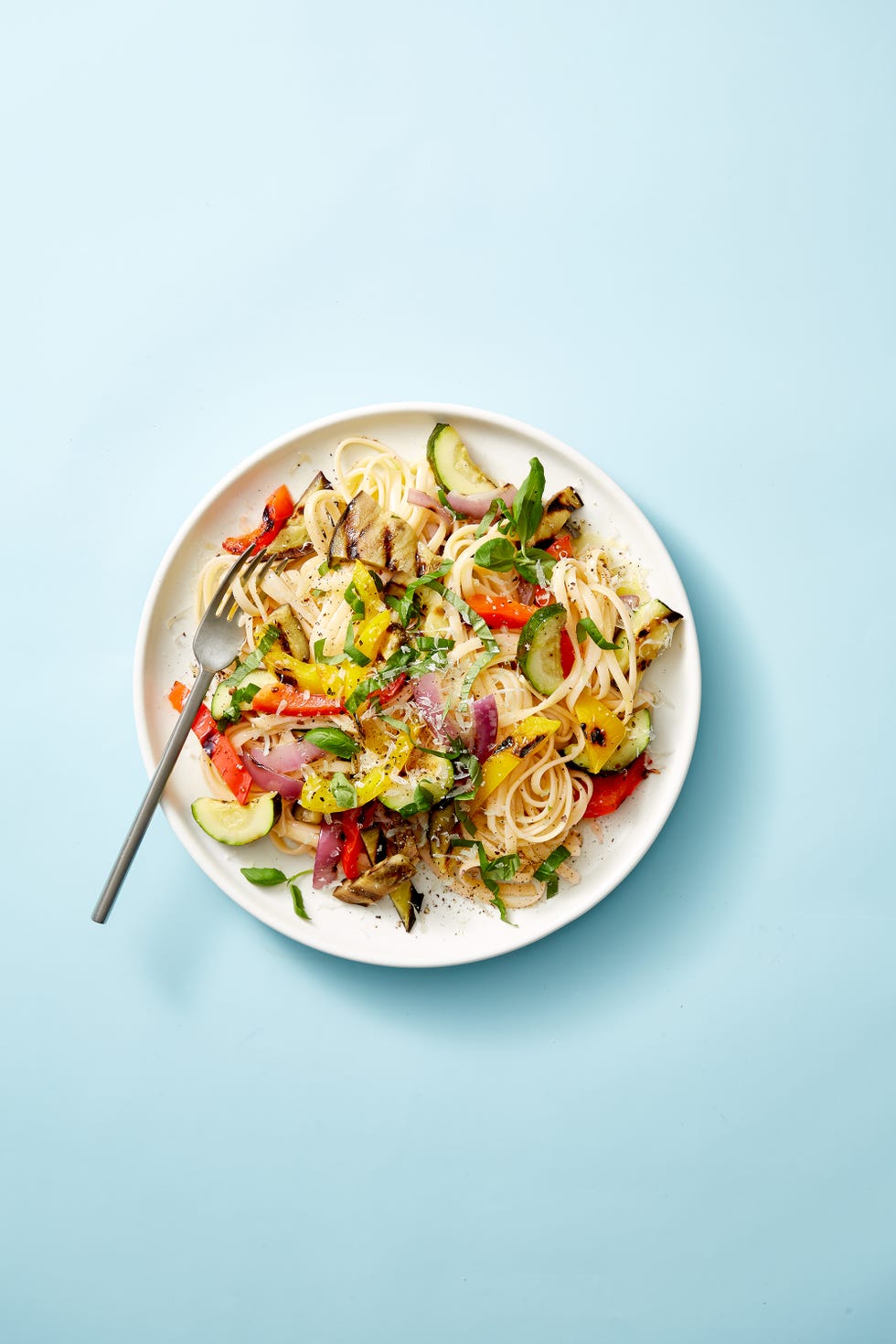 Grilled Ratatouille Linguine - Vegan Pasta Recipes