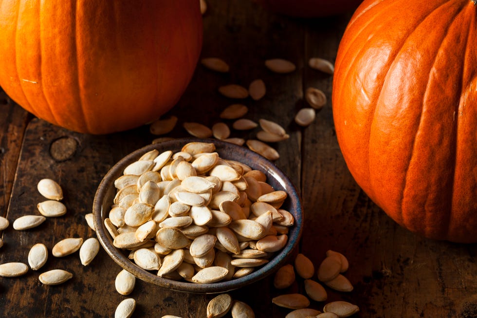 roasted salty pumpkin seeds