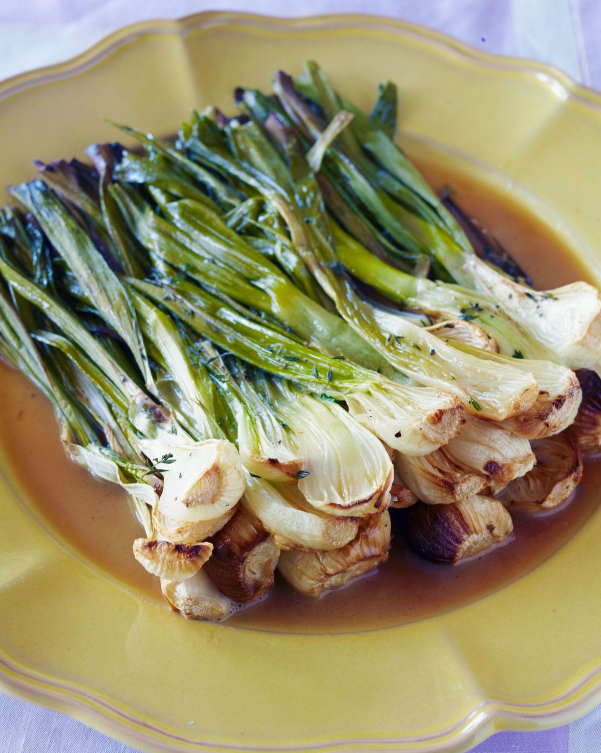 roasted spring onions