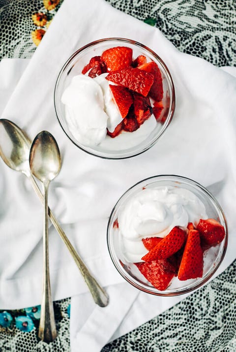 Roasted Strawberry & Coconut Cream