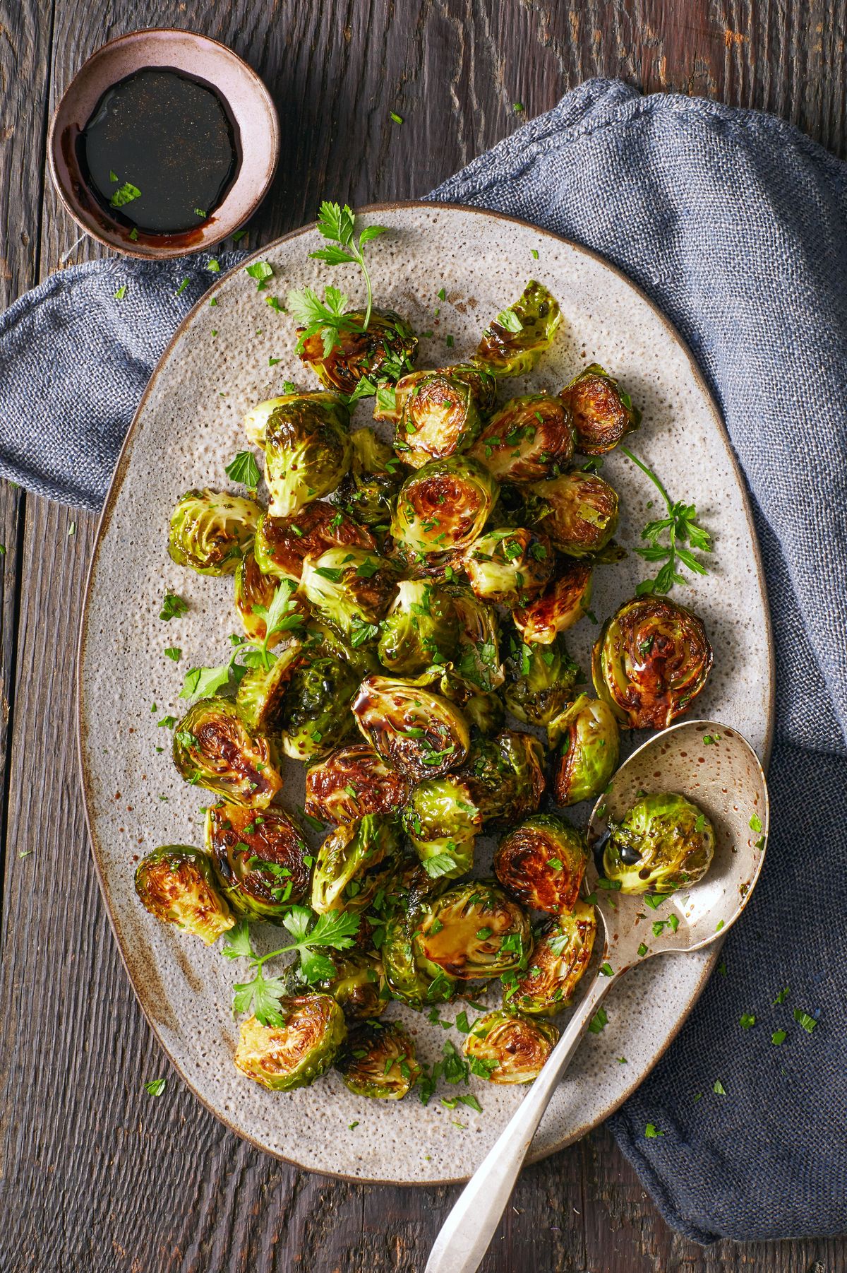 roasted sweet and sour brussels sprouts