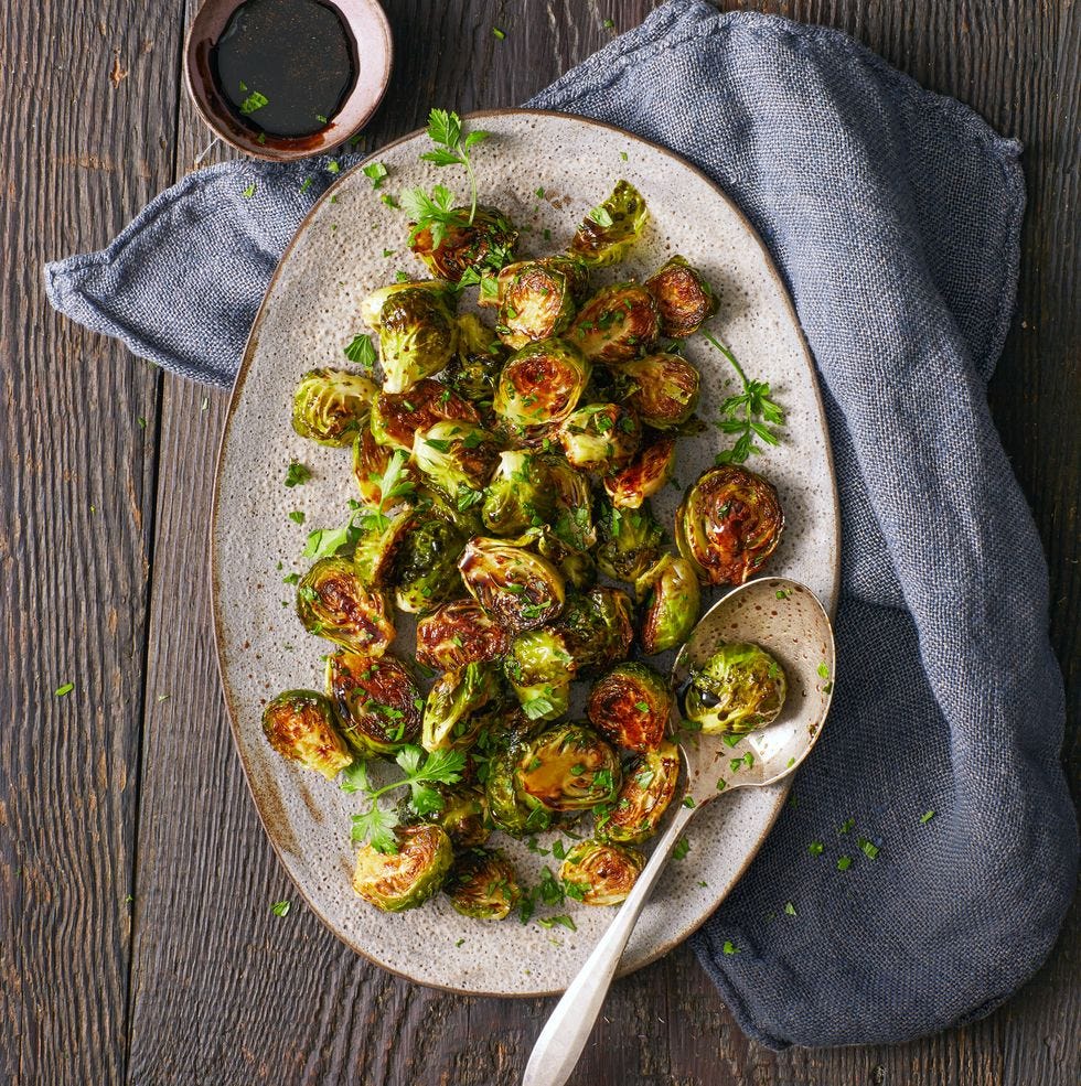 roasted sweet  sour brussels sprouts