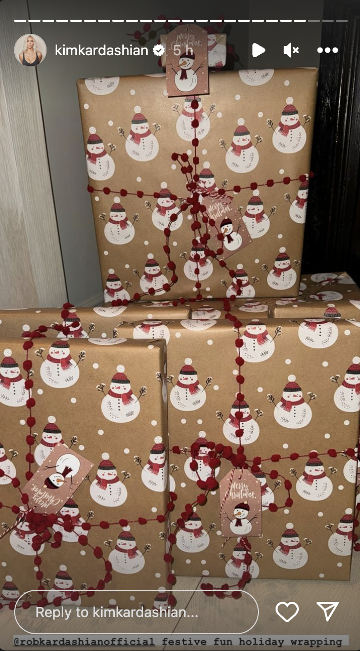 rob kardashian christmas wrapping