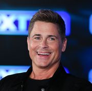 rob lowe and jillian michaels visit "extra"
