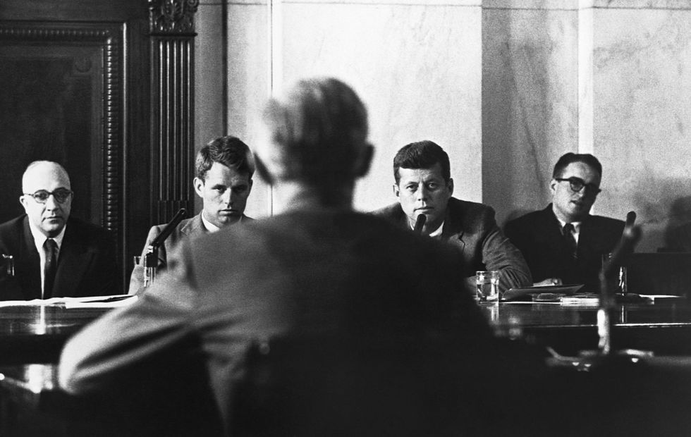 Robert and John F. Kennedy at the McClellan hearing