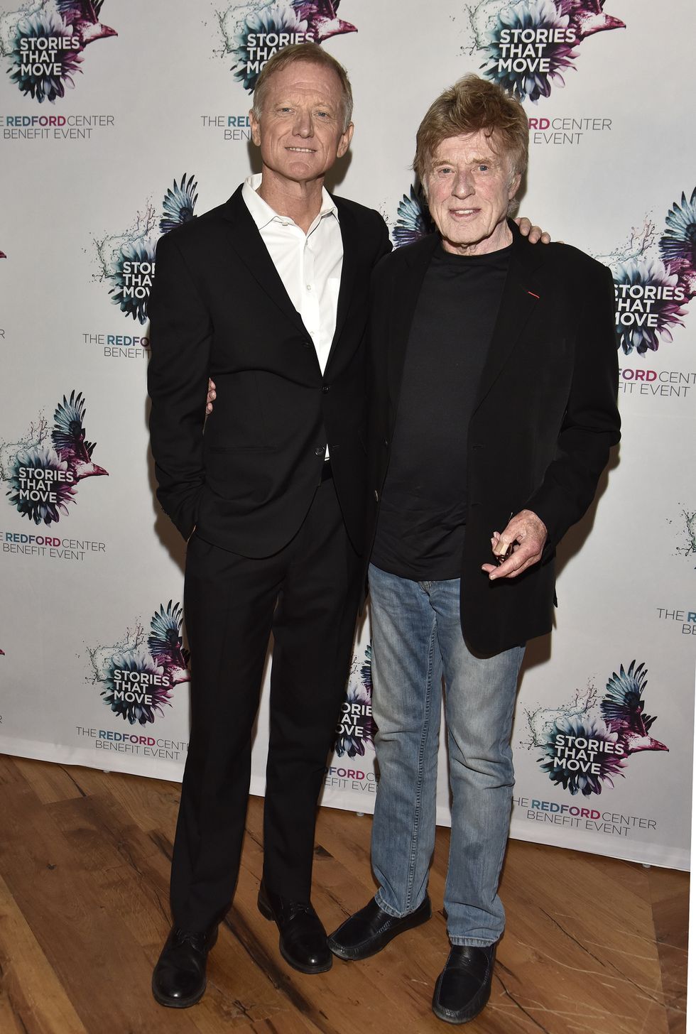 san francisco, ca   december 06  james redford l and robert redford attend the redford centers benefit at august hall on december 6, 2018 in san francisco, california  photo by tim mosenfeldergetty images