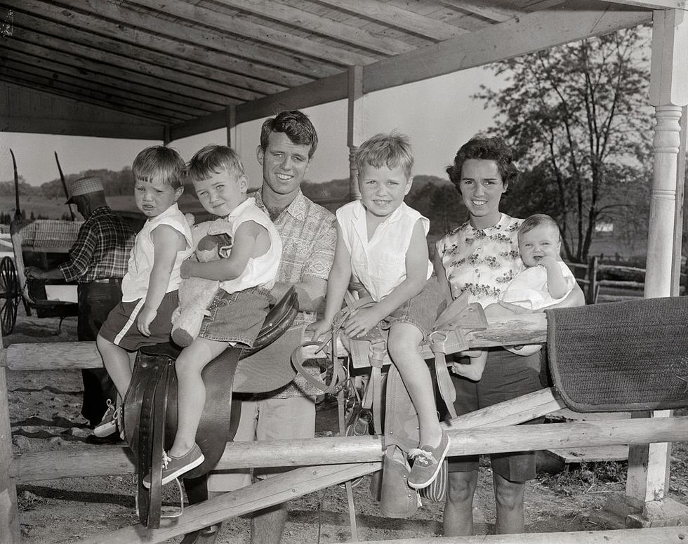 Robert Kennedy and His Wife with Four of Their Children