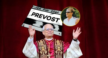 pope leo xiv, race bib, robert prevost