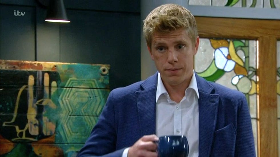 Ryan Hawley as Robert Sugden in Emmerdale (August 8)
