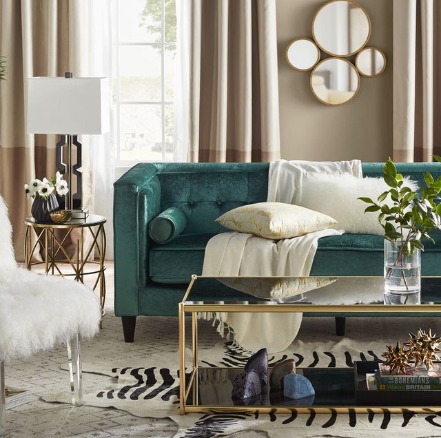 Furniture, Living room, Room, Interior design, Table, Turquoise, Coffee table, Couch, studio couch, Home, 