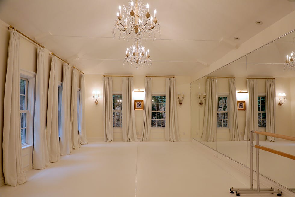 the dance studio features harlequin sprung floors and ballet barres.