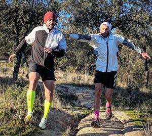 roberto leal y chema martinez se pican corriendo