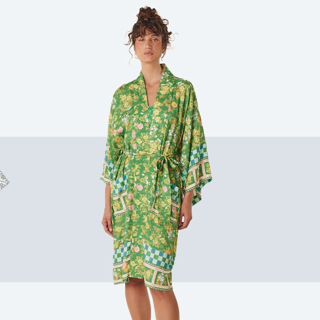 Elegant Floral Print House Robe, Wide Sleeve Lounge Robe With Large  Flowers, Comfortable & Casual Robes, Women's Sleepwear