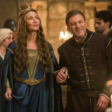 Robin Hood Season 1 Episode 106 Group of characters in medieval attire interacting in a stone room