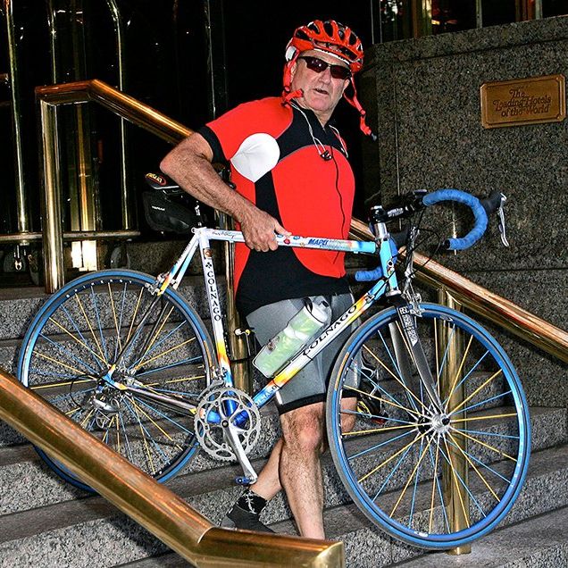 robin williams colnago riding bikes
