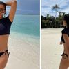 Rochelle Humes showcases her new swimwear looks for Next