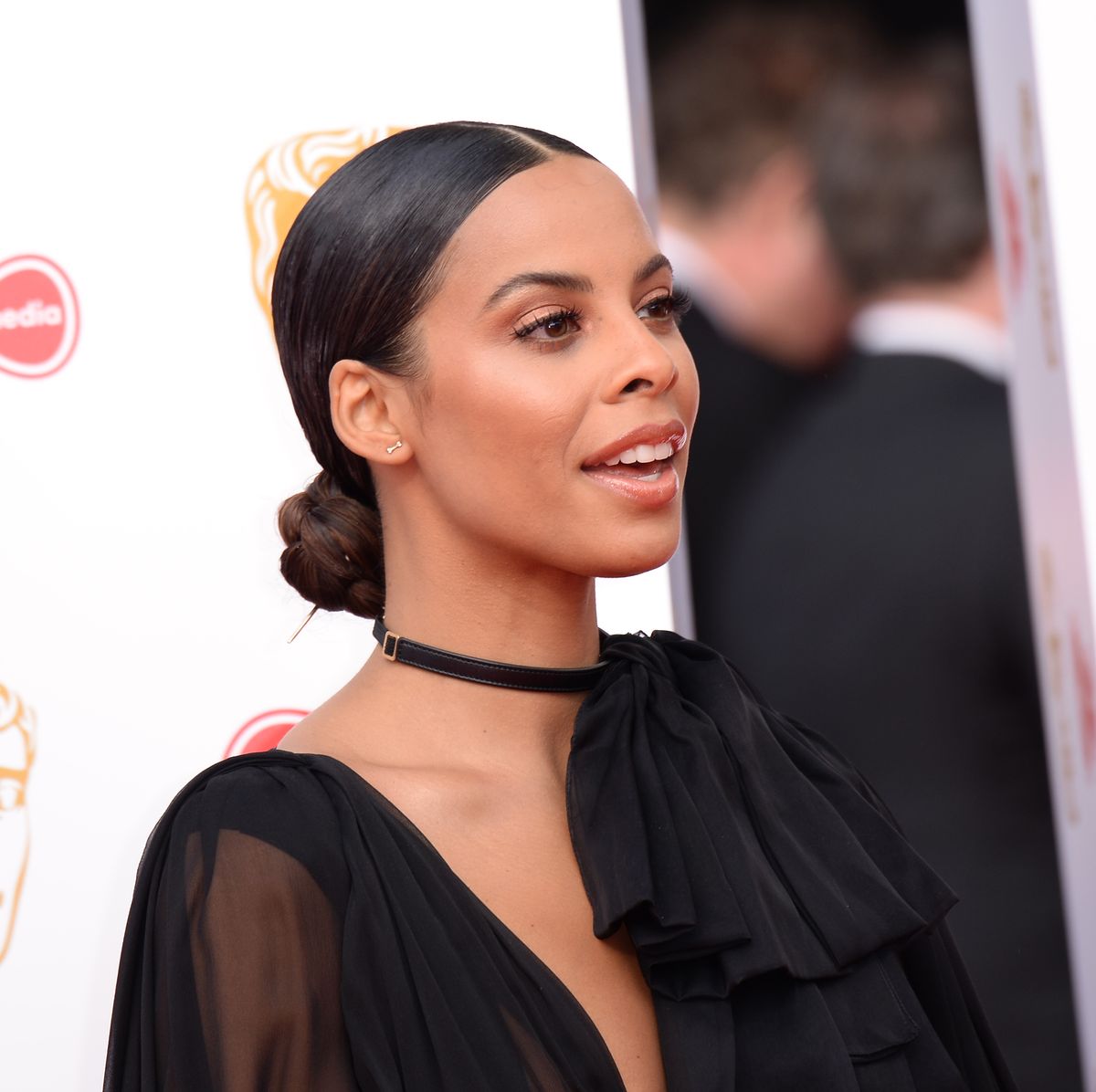 london, england   may 12 rochelle humes attends the virgin media british academy television awards 2019 at the royal festival hall on may 12, 2019 in london, england photo by jeff spicergetty images