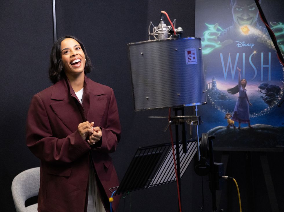 rochelle humes in the recording studio for movie wish