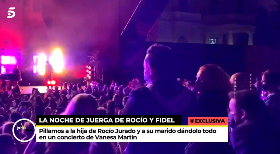 rocío carrasco y fidel albiac revolucionan un concierto de vanesa martín