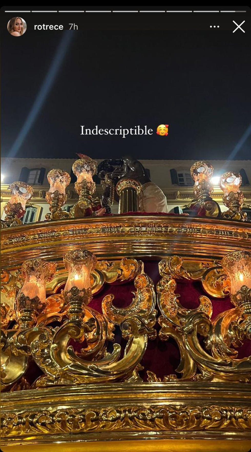 rocío flores comparte imágenes del cristo de los gitanos en la semana santa de málaga 2022