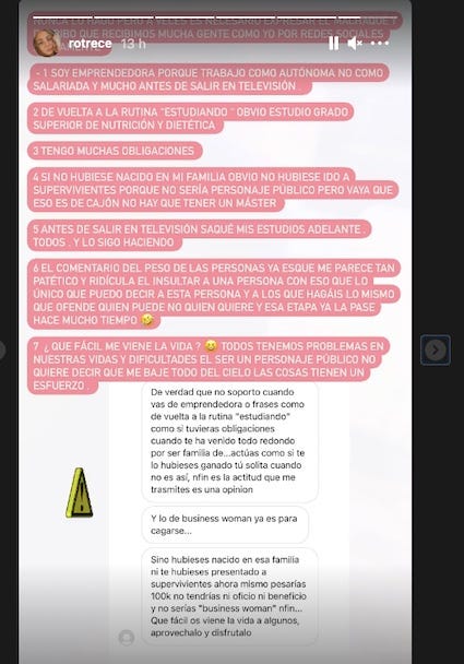 rocío flores criticas instagram