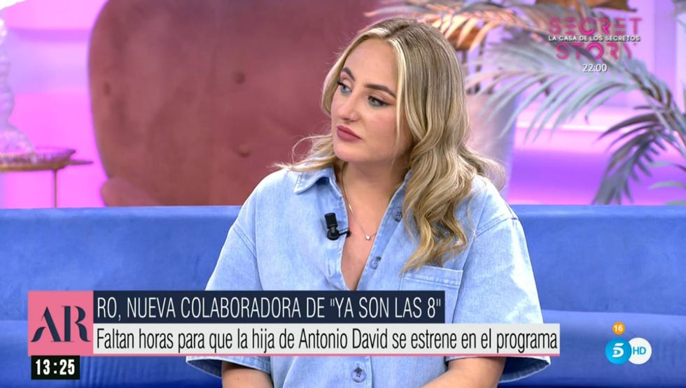 la hija de antonio david flores en el plató de ana rosa