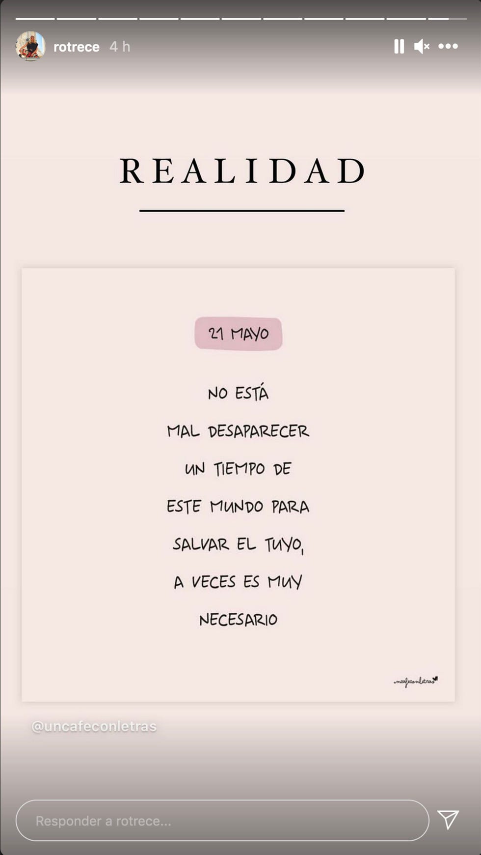 reflexión rocío flores