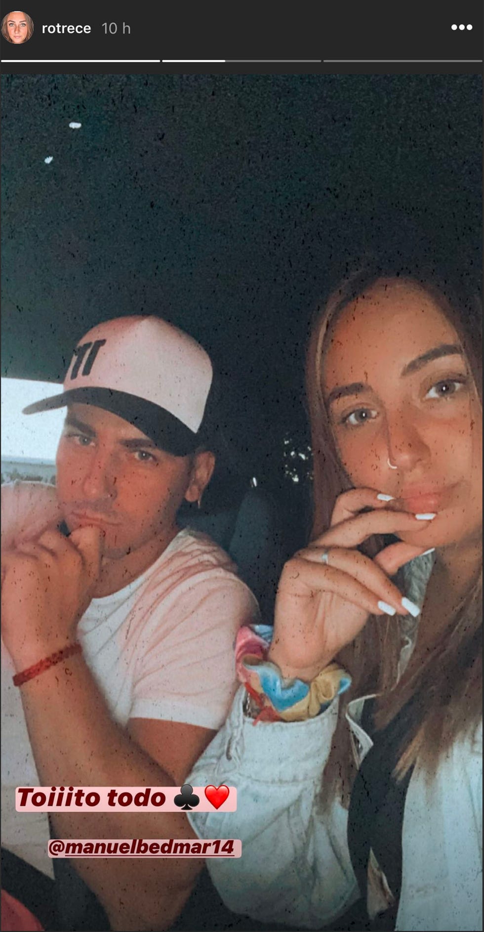 rocio flores y su novio, manuel bedmar, se escapan al campo