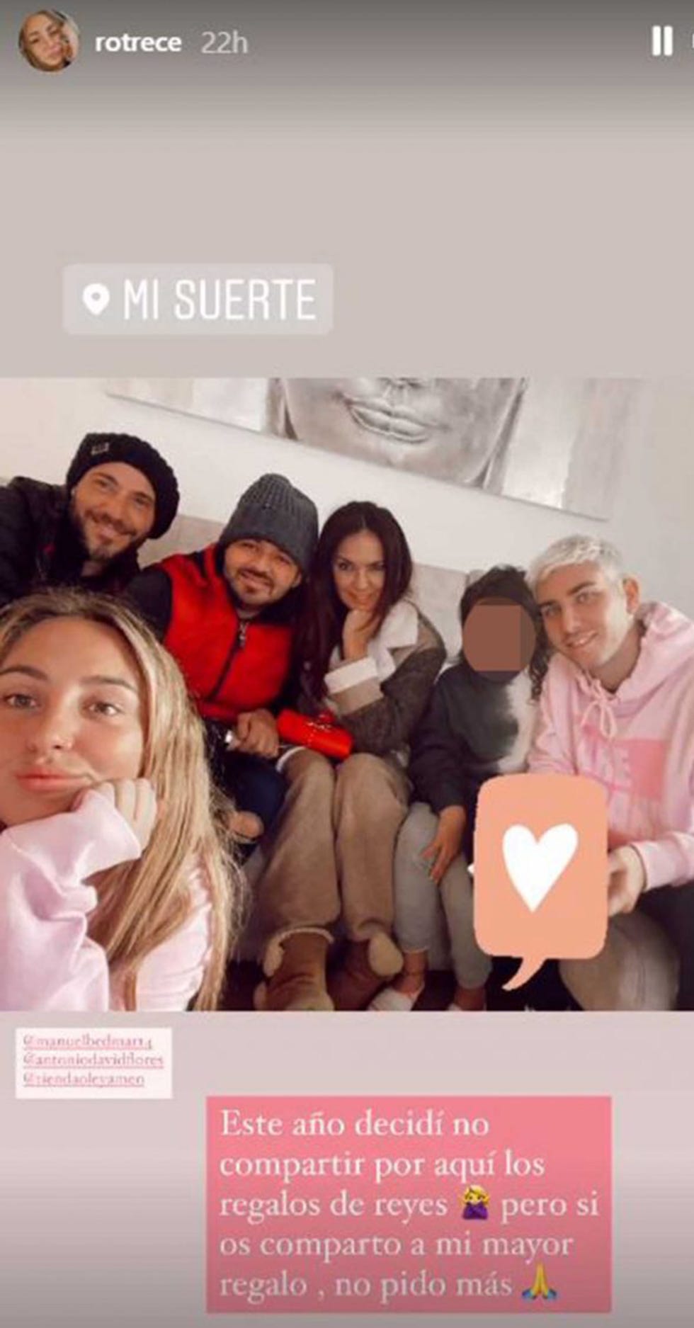 rocío flores comparte su mayor regalo de reyes su familia