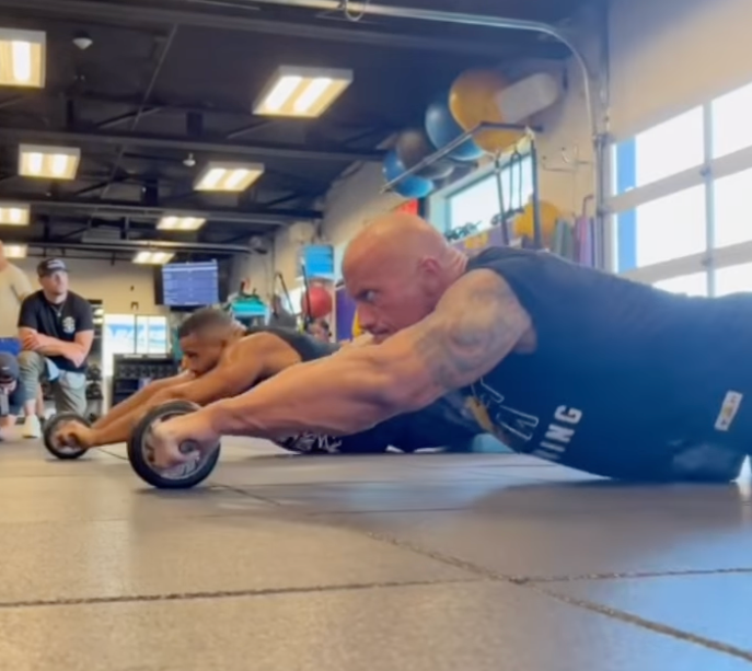 The Rock and Aaron Donald Shared an Intense Workout Session