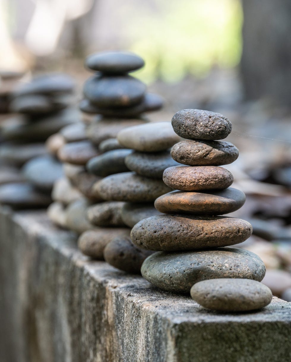 rock garden ideas stacked stones