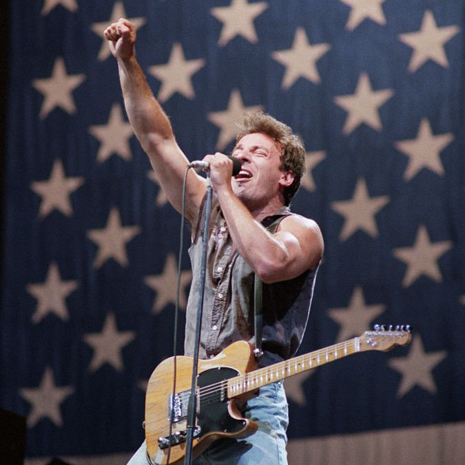 Bruce Springsteen Singing on Stage