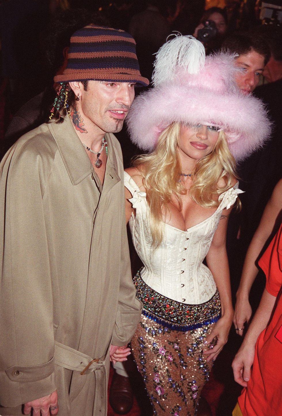 rock musician tommy lee and his wife actress p