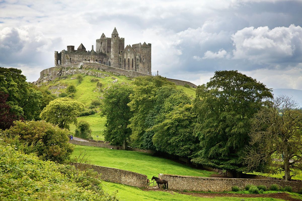 In County Tipperary the Rock of Cashel sits above an array of medieval sites