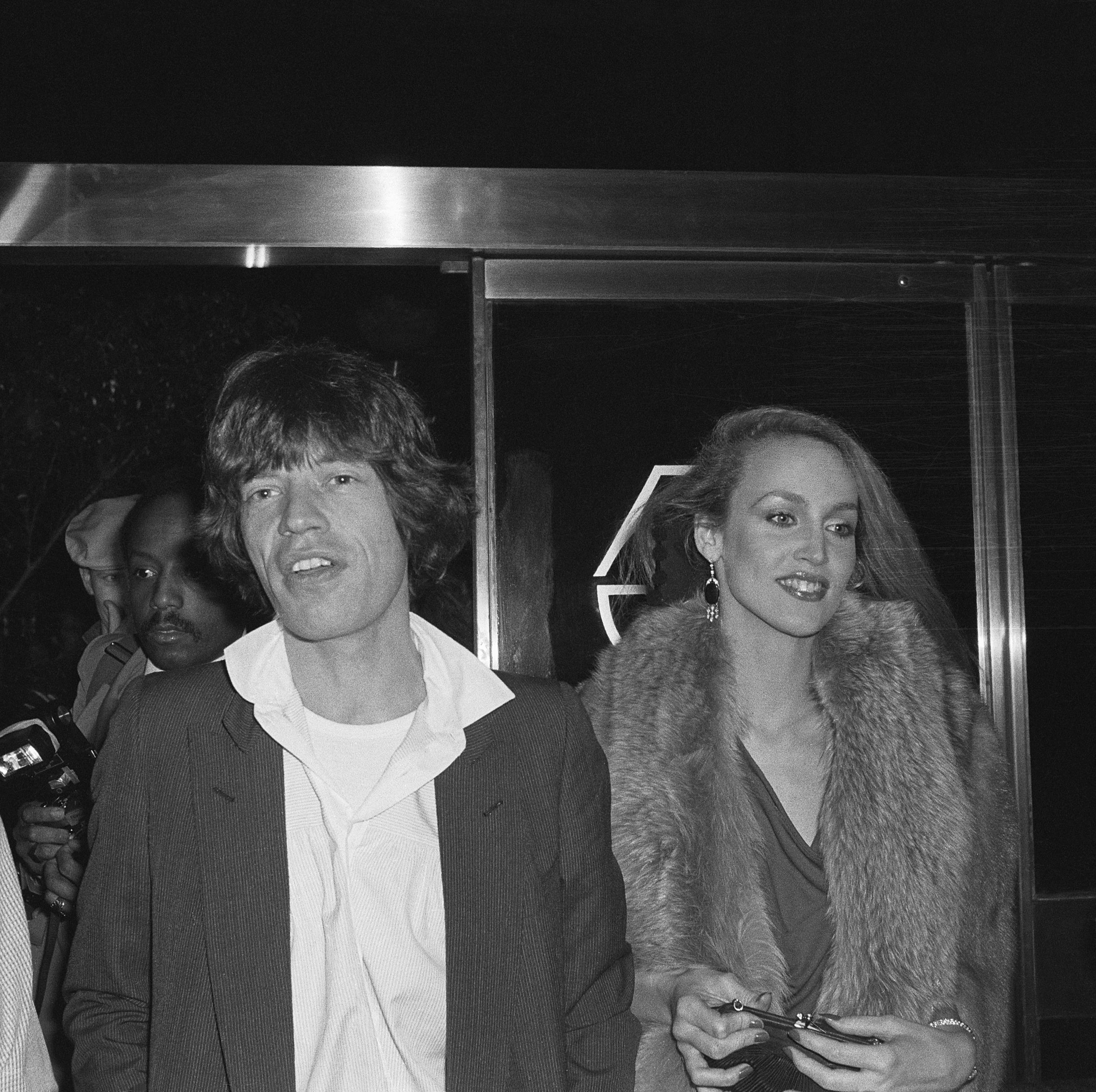 mick jagger and jerry hall at studio 54