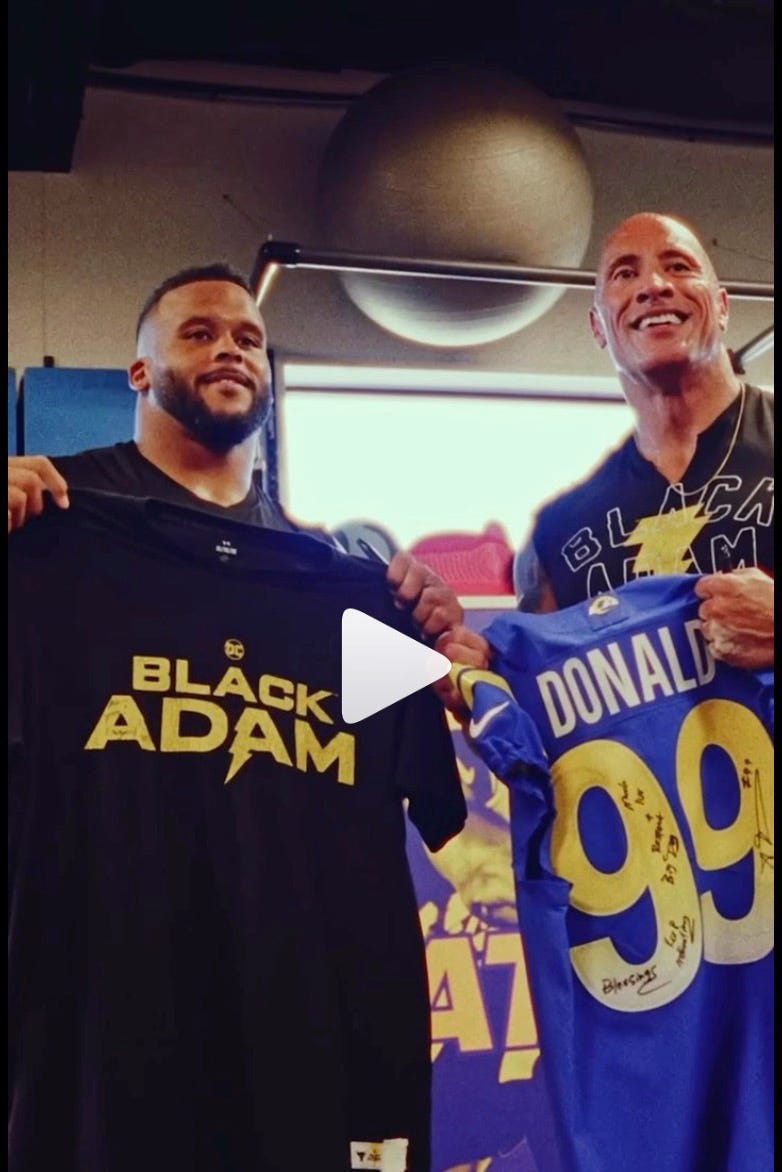 The Rock and Aaron Donald Shared an Intense Workout Session