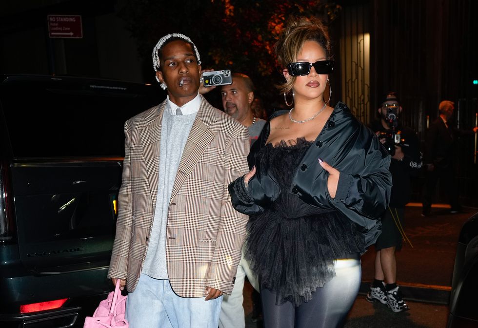 a$ap rocky and rihanna in new york city on october 04, 2023