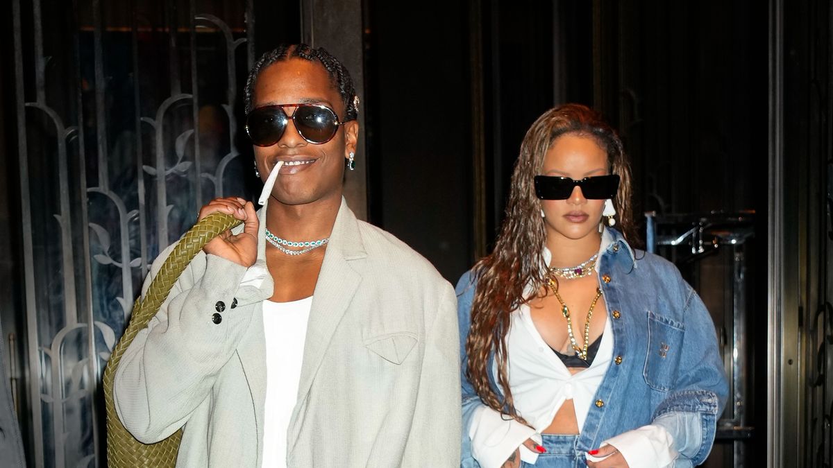 These two! 🥹 Rihanna and A$AP Rocky wore coordinating denim looks to the Louis  Vuitton Menswear Spring 2024 show. Fashion killas indeed.