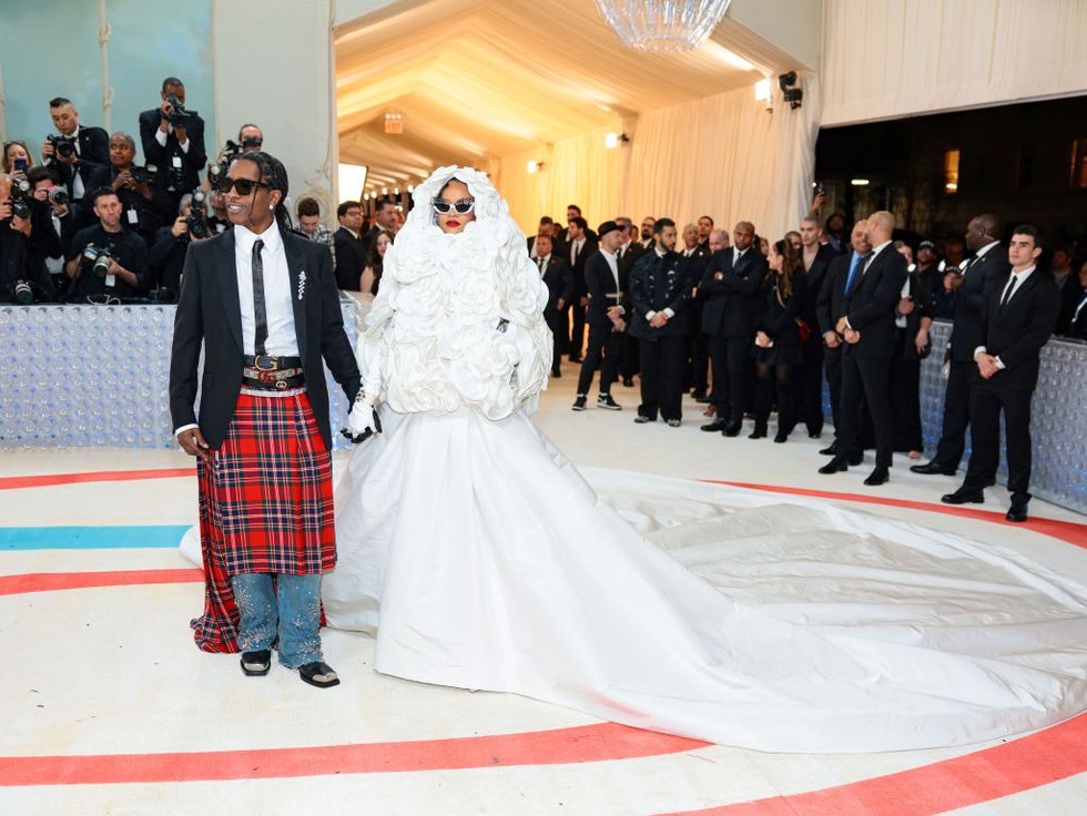 Rihanna Wore a White Bridal Dress to the 2023 Met Gala