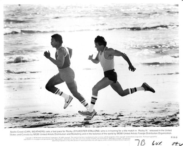 una de las carreras en la playa de 'rocky 3'