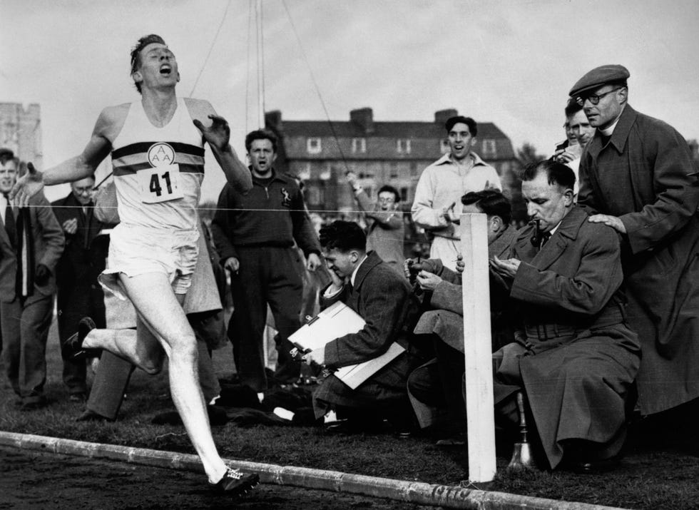 roger bannister runs mile in record speed