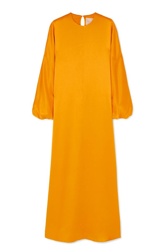 Clothing, Yellow, Orange, Day dress, Sleeve, Dress, Neck, T-shirt, A-line, Cover-up, 