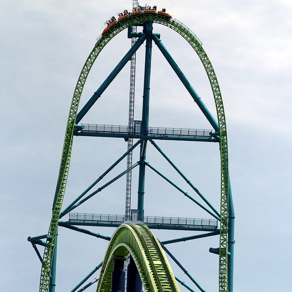 Roller coaster enthusiasts ride Kingda Ka, the world's talle roller coaster enthusiasts ride kingda ka, the world's talle