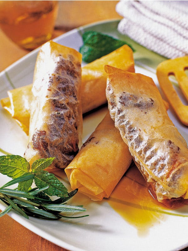 rollitos crujientes de nícalos y carne
