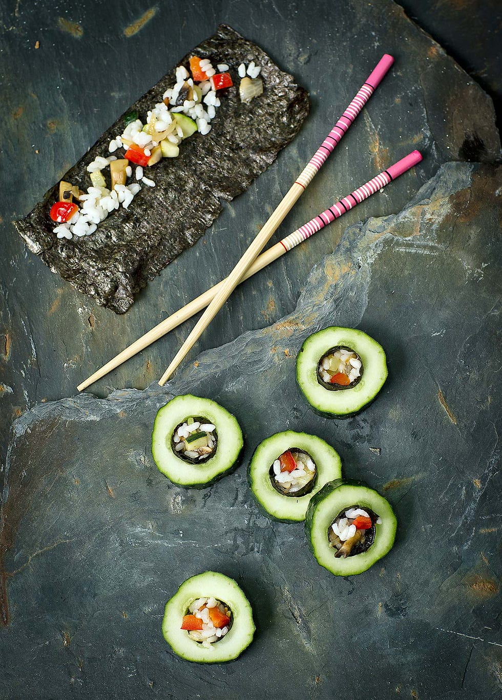 rollos de maki pepino 