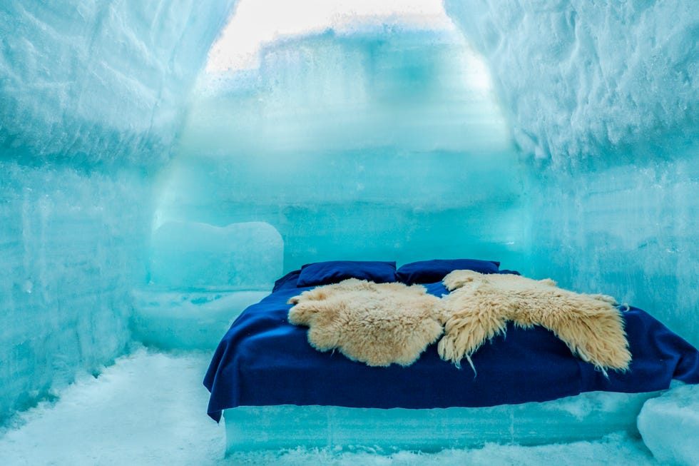 romania, southern carpathians, fagaras mountains, room in ice hotel