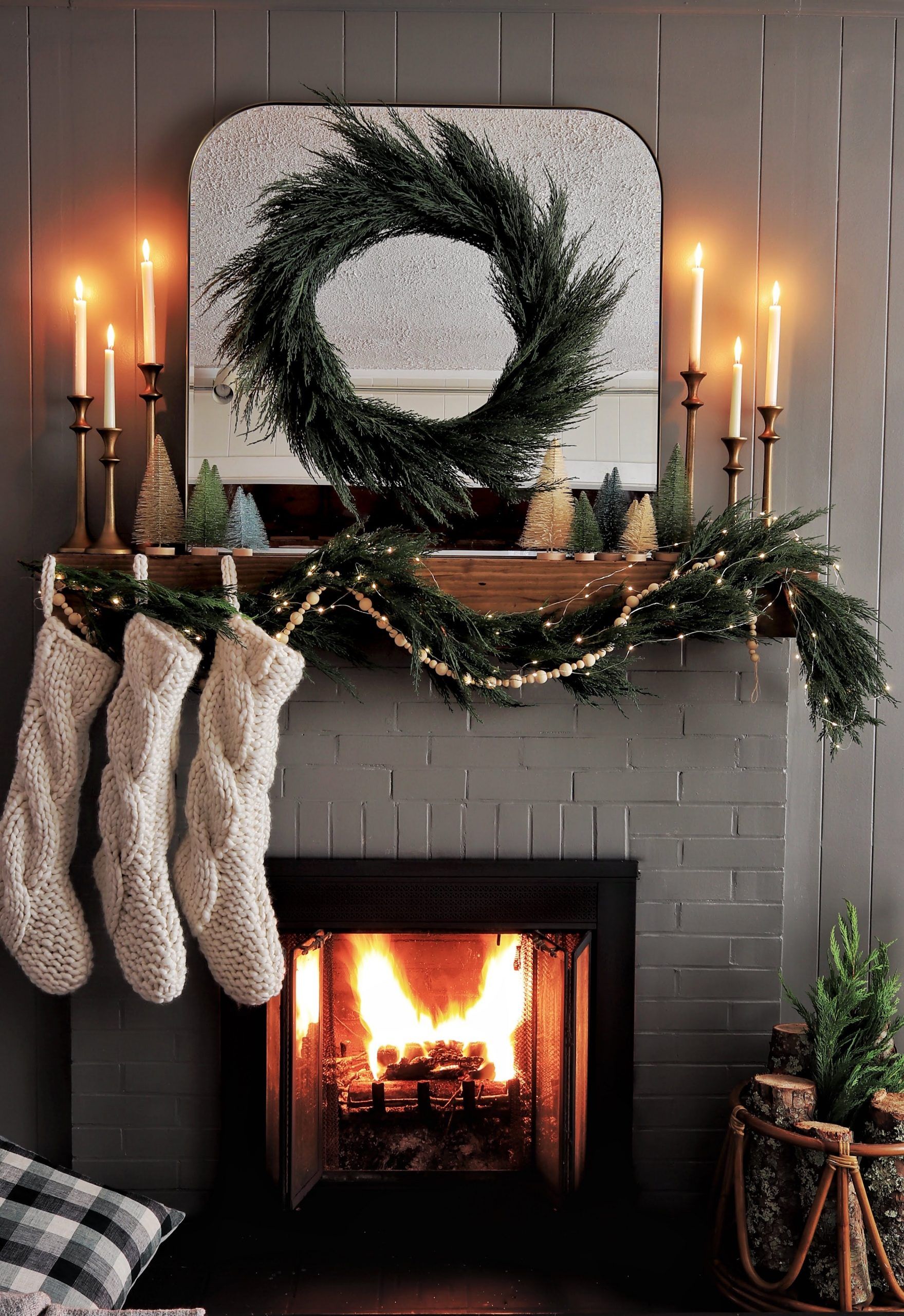 christmas fireplace stockings