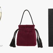 Bag, Handbag, Fashion accessory, Wine, Stemware, Glass, Wine glass, Leather, Drinkware, Hobo bag, 