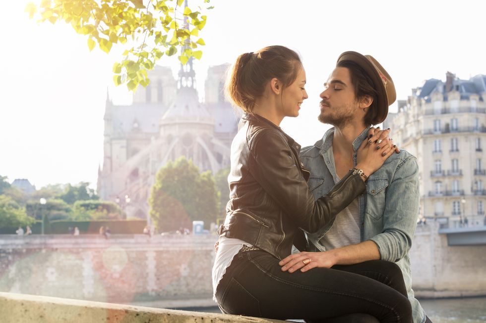Romantic young Couple in Paris